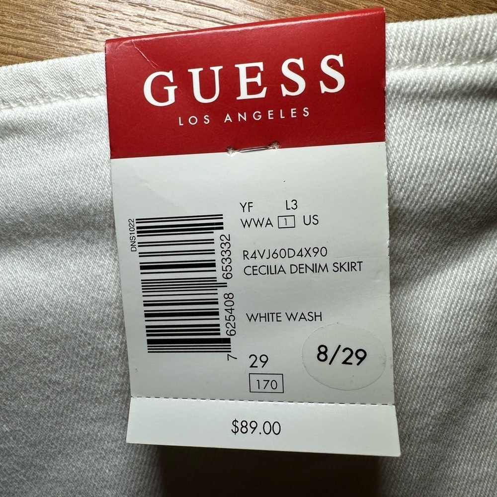 GUESS Cecilia Lace-Up Pencil Skirt White - Picture 4 of 8